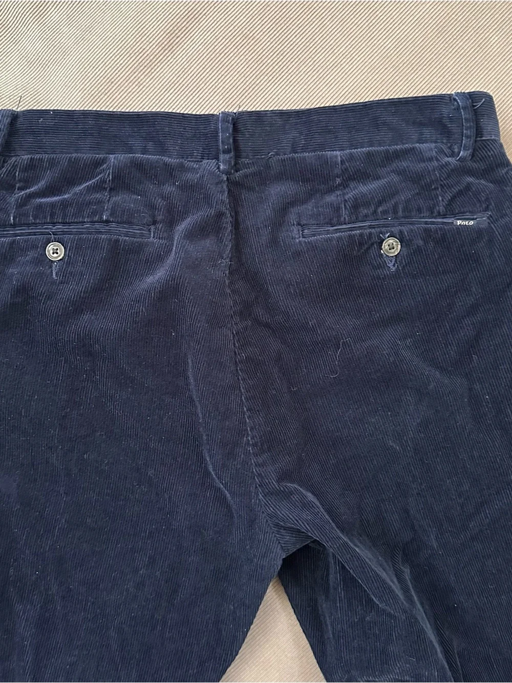 Polo Ralph Lauren Mens Navy Blue Corduroy Pants Classic Fit 30x32 Trousers